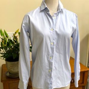 Mine LS Blue textured blouse.  Size 8